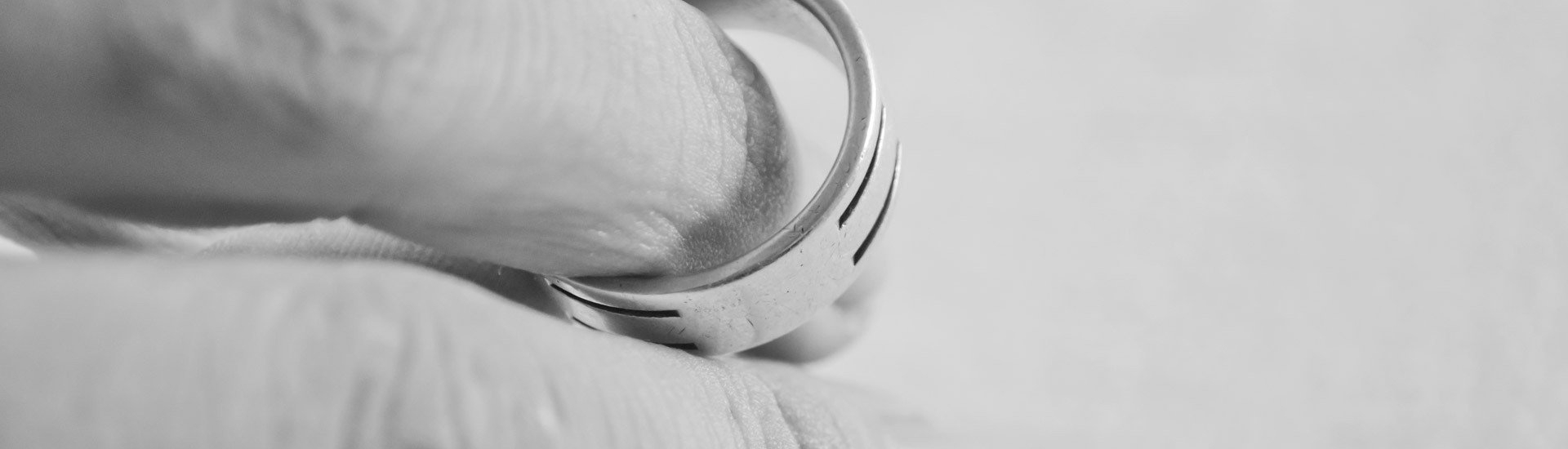 Man plays with wedding ring