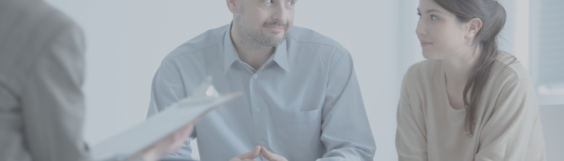 Couple receiving mediation services